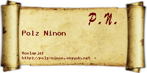Polz Ninon névjegykártya